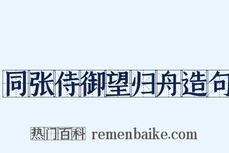 同张侍御望归舟造句是什么意思的图片